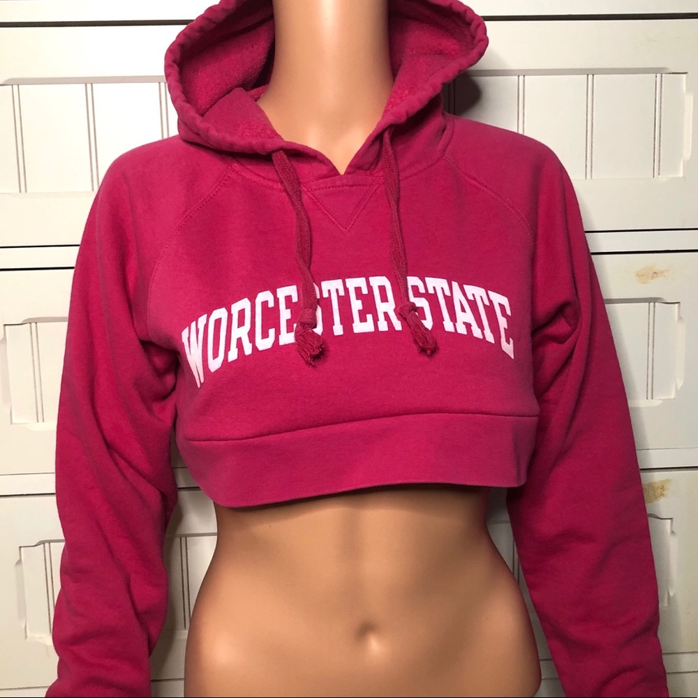 CHAMPION Worcester State University cropped hoodie